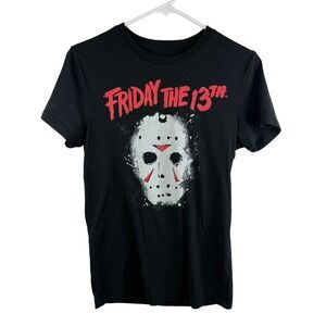 Mad Engine Friday the 13th Jason Voorhees Graphic T-Shirt Black Small S 34/36